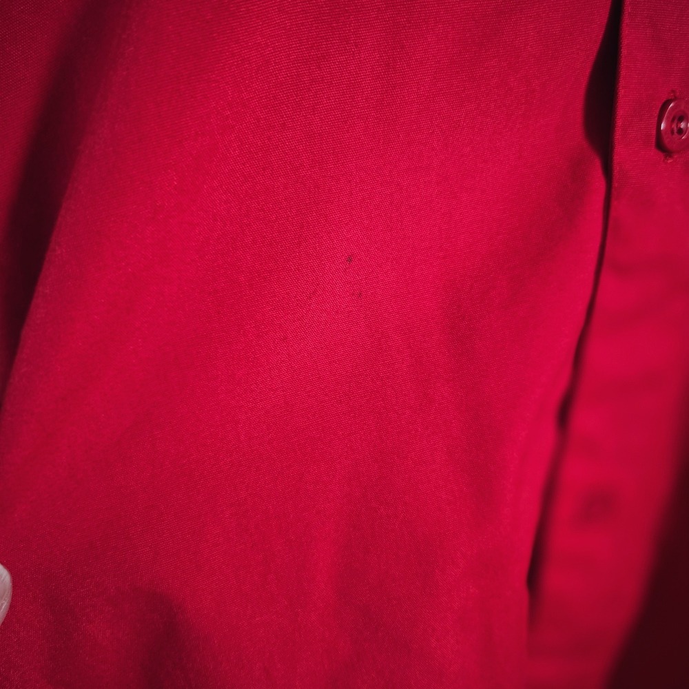 Russo Wear Red Long Sleeve Button Up Shirt Travel Map Graphic Streetwear - Picture 7 of 8